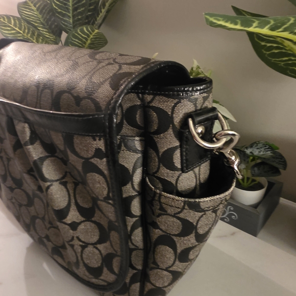 Coach Monogram Black and Gray Tote - Picture 5 of 10
